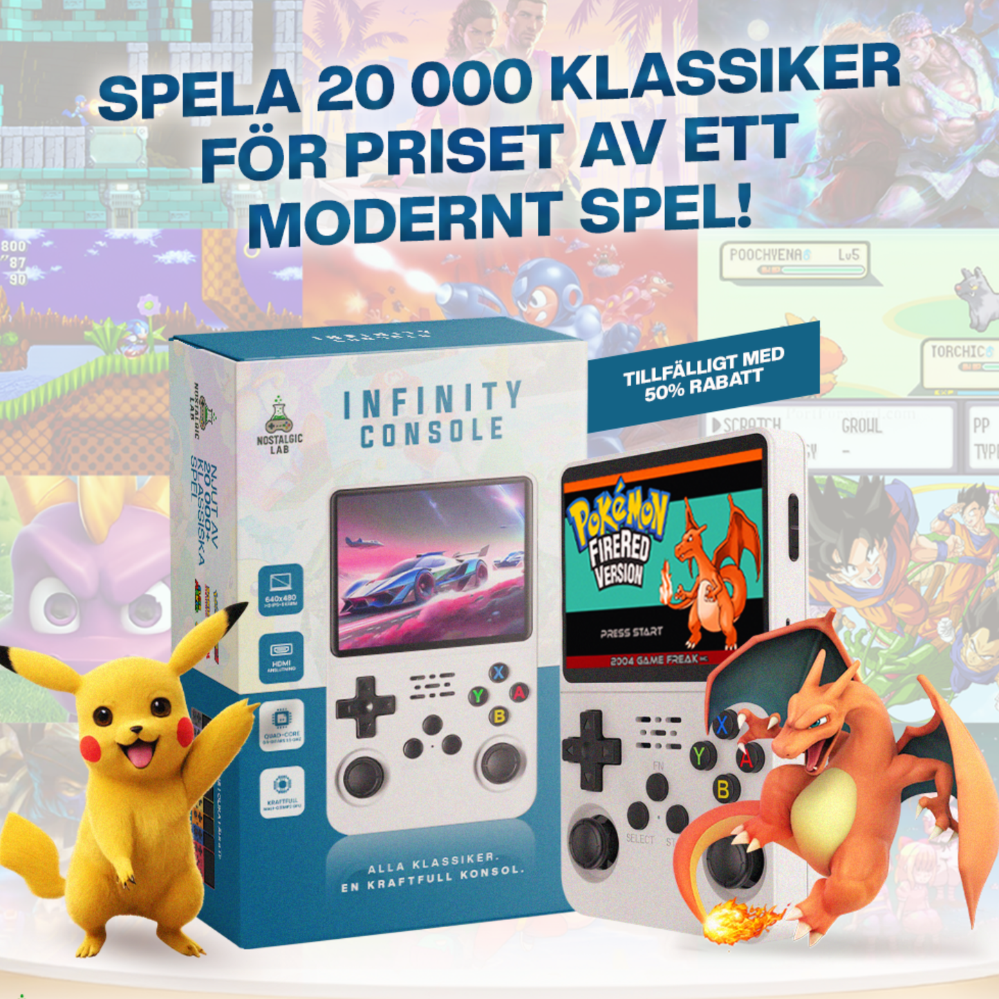 Infinity Console™ | Allt i ett Retrokonsol
